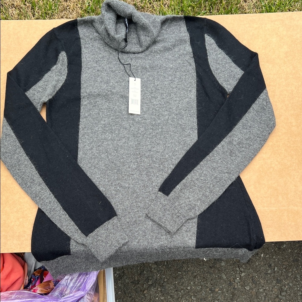 Gray and Black Women's Sweater